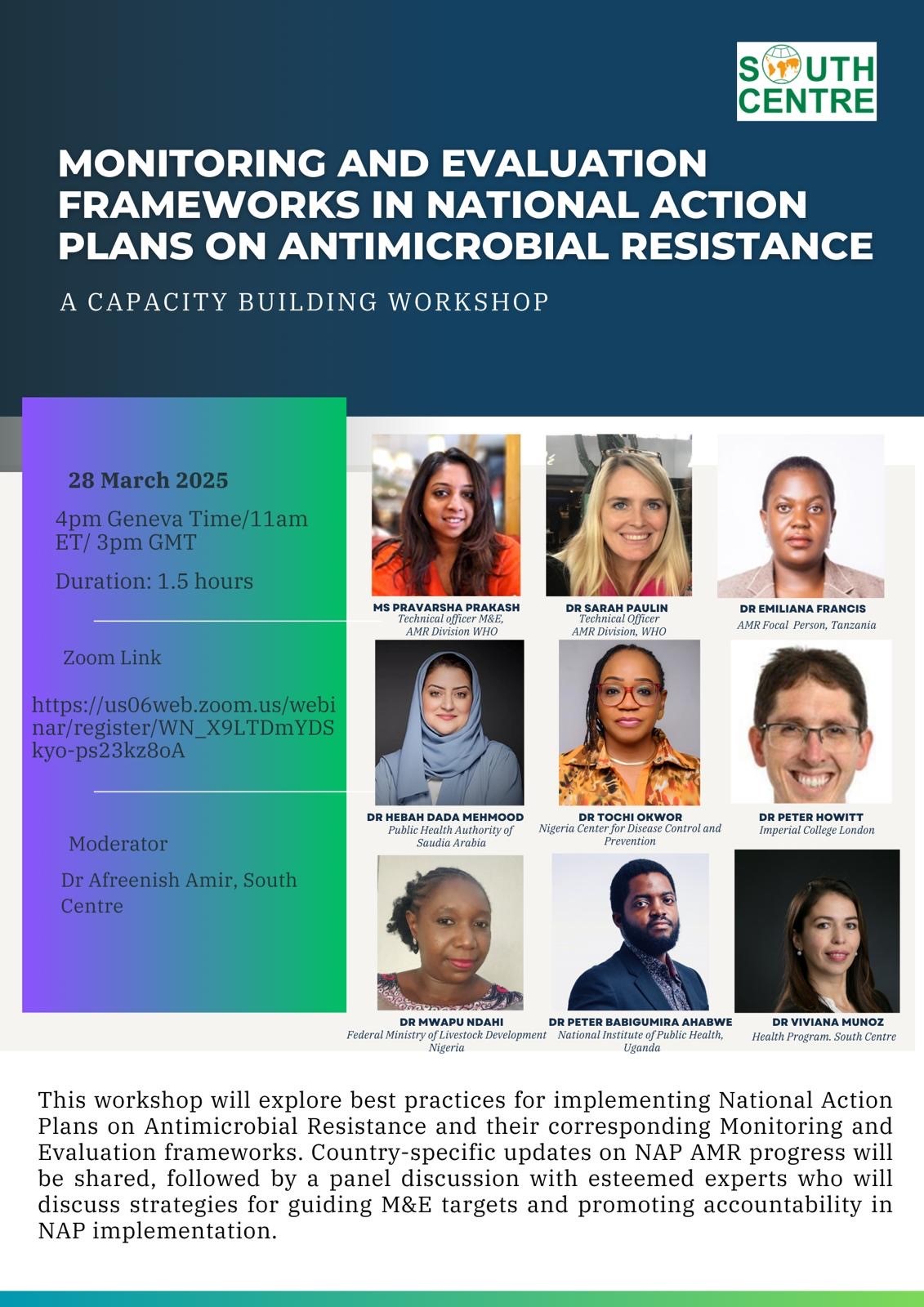 The South Centre | SC Workshop — M&E Frameworks in AMR NAPS, 28 March 2025